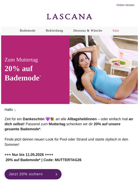 💜20% auf Bademode!🩱