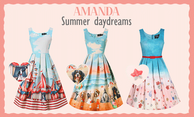 Amanda quirky print dresses