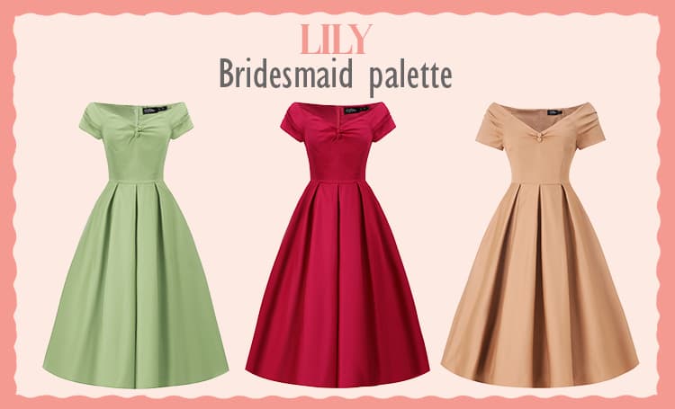 Lily Bridesmaid Off Shoulder Dresses