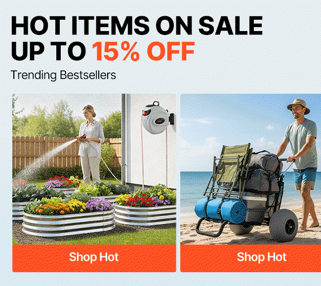 Hot items on sale, up to 15% off.