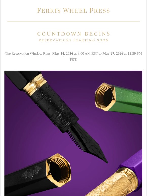 The Countdown Is On | Reservations Open Next Week