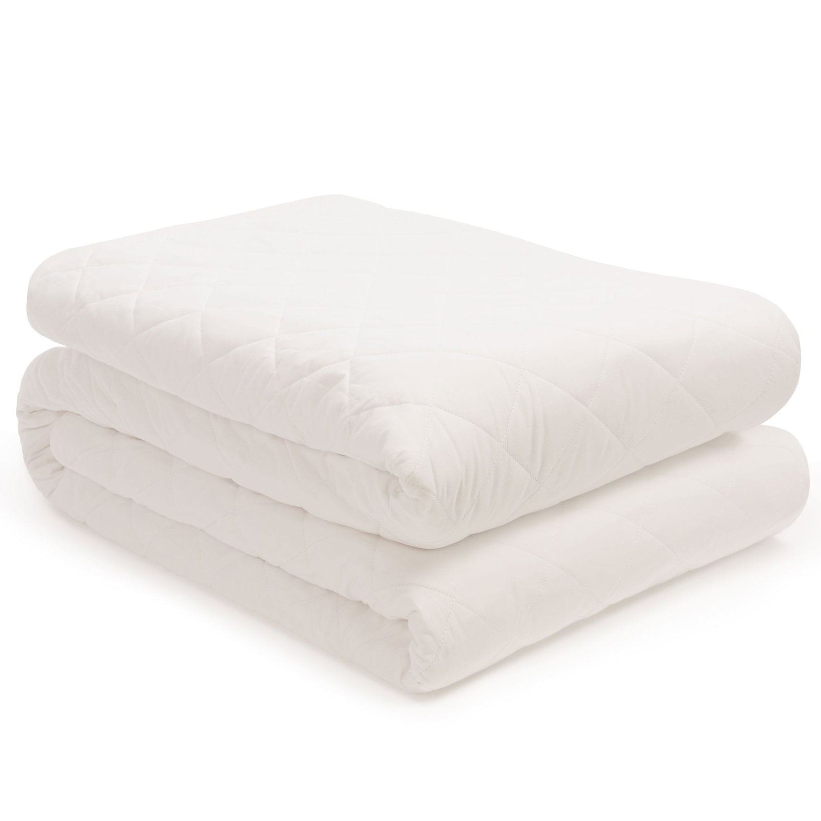 Cotton mattress protector folded