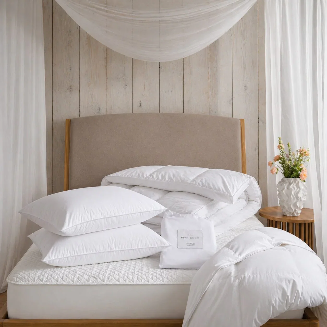 Image of 100% Cotton Pillow Protectors