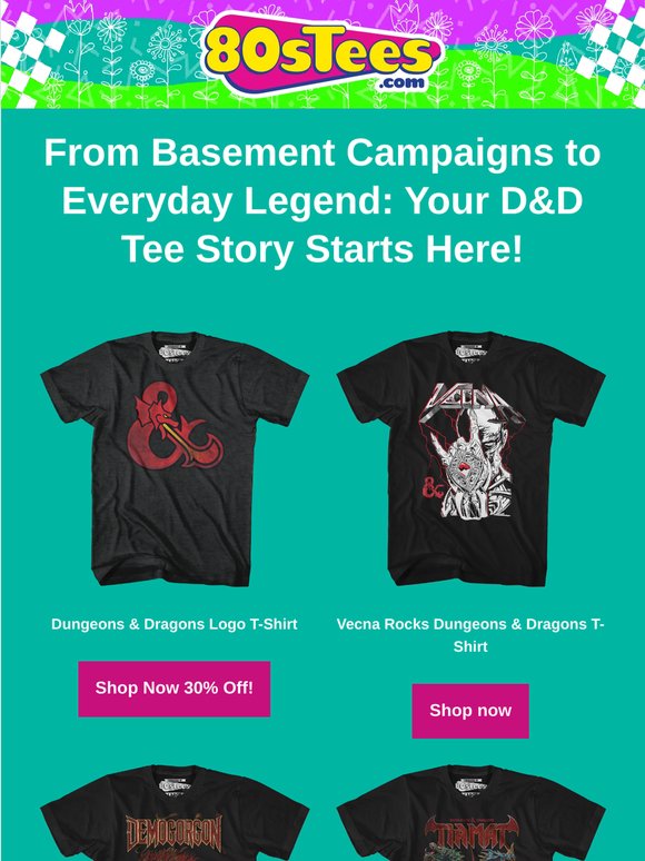 Pure 1974 Magic: Vintage D&D Shirts From 80sTees!