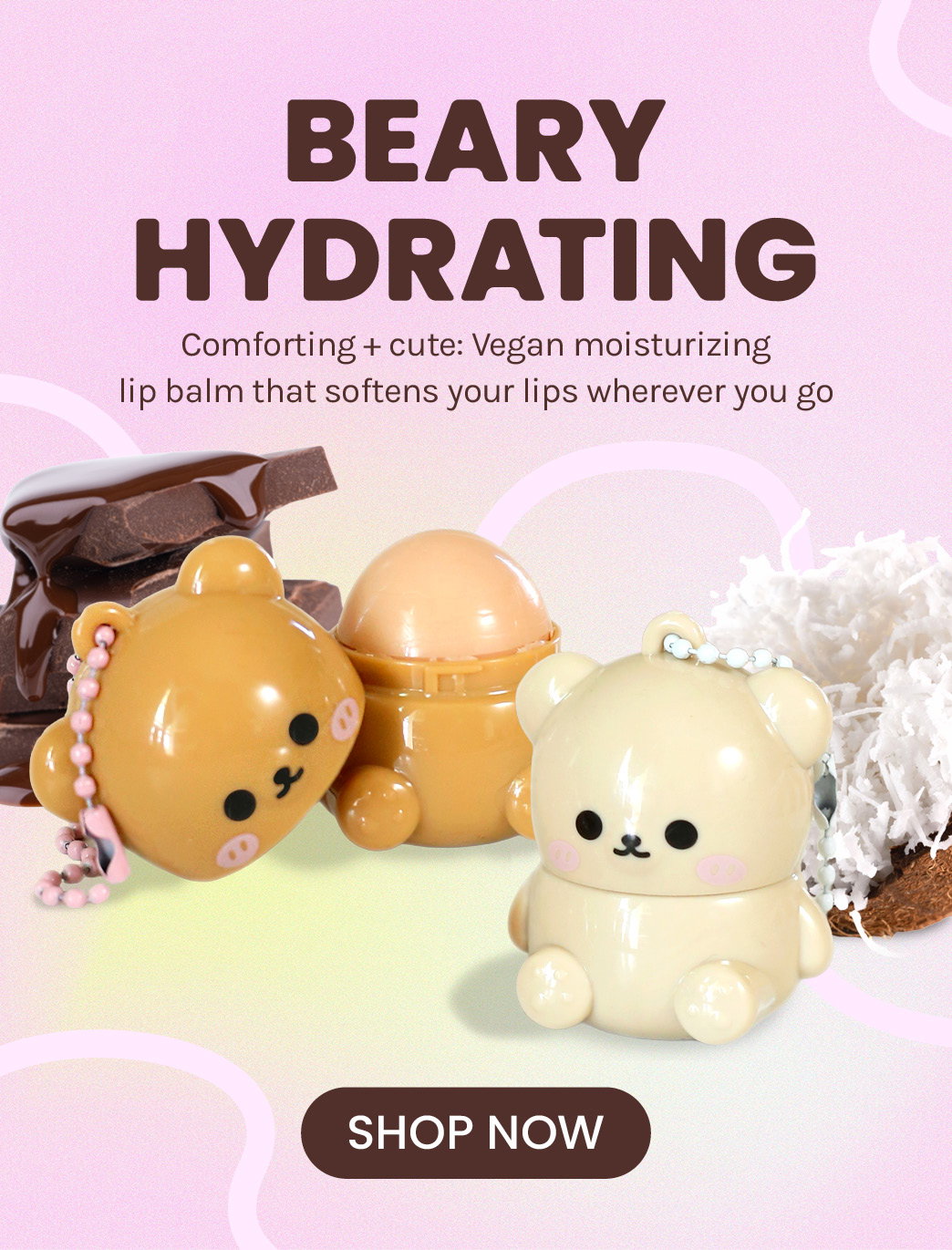 new moisturizing keychain Beary Lip Balm