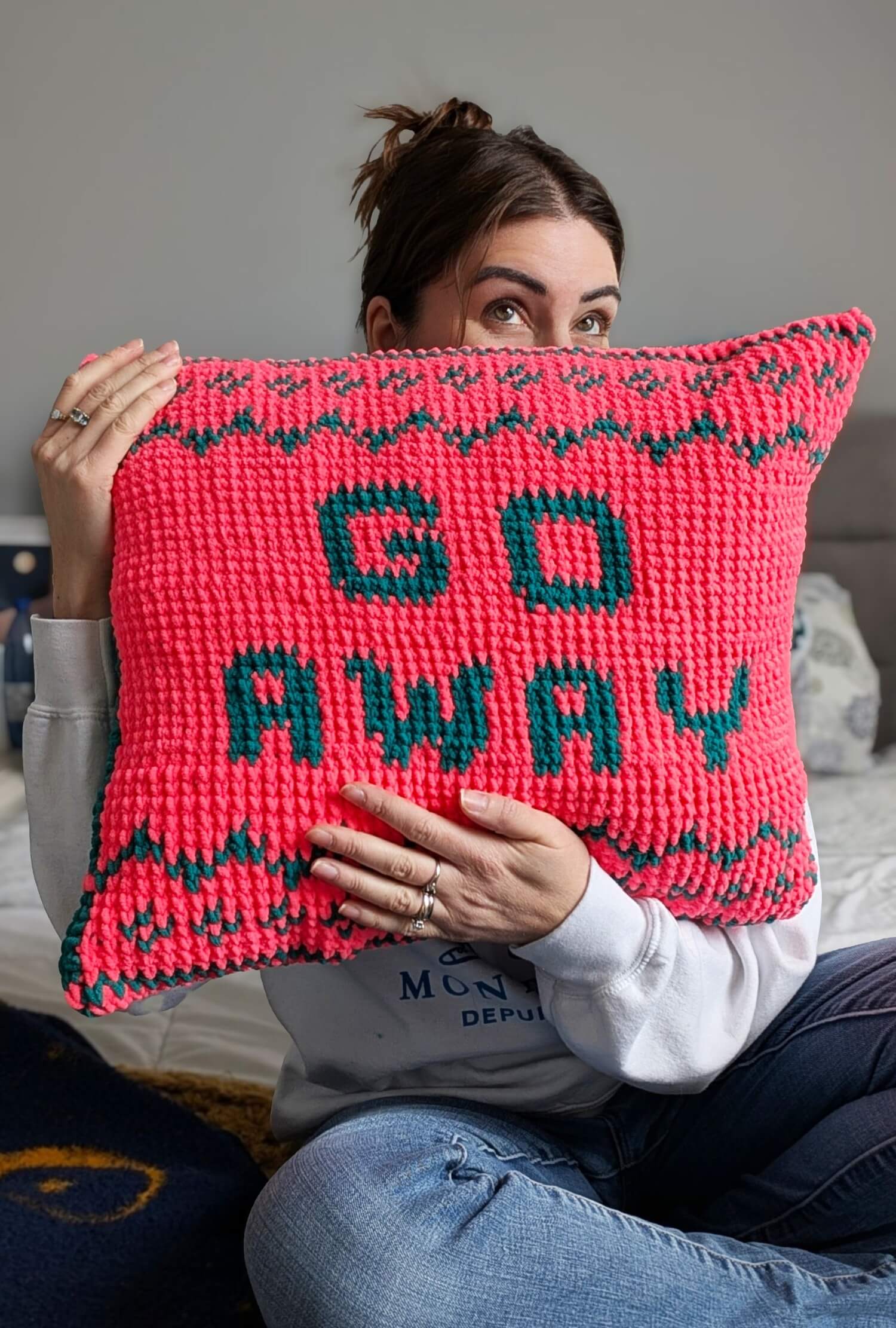 Image of Crochet Kit - Go Away Pillow