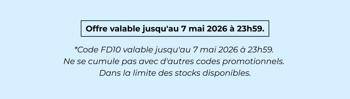 Offre valable jusqu'au 7 mai 2026 à 23h59.