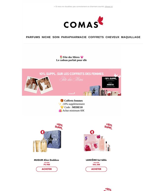 💖 Bonne fête des mères + Remise supplémentaire sur le luxe