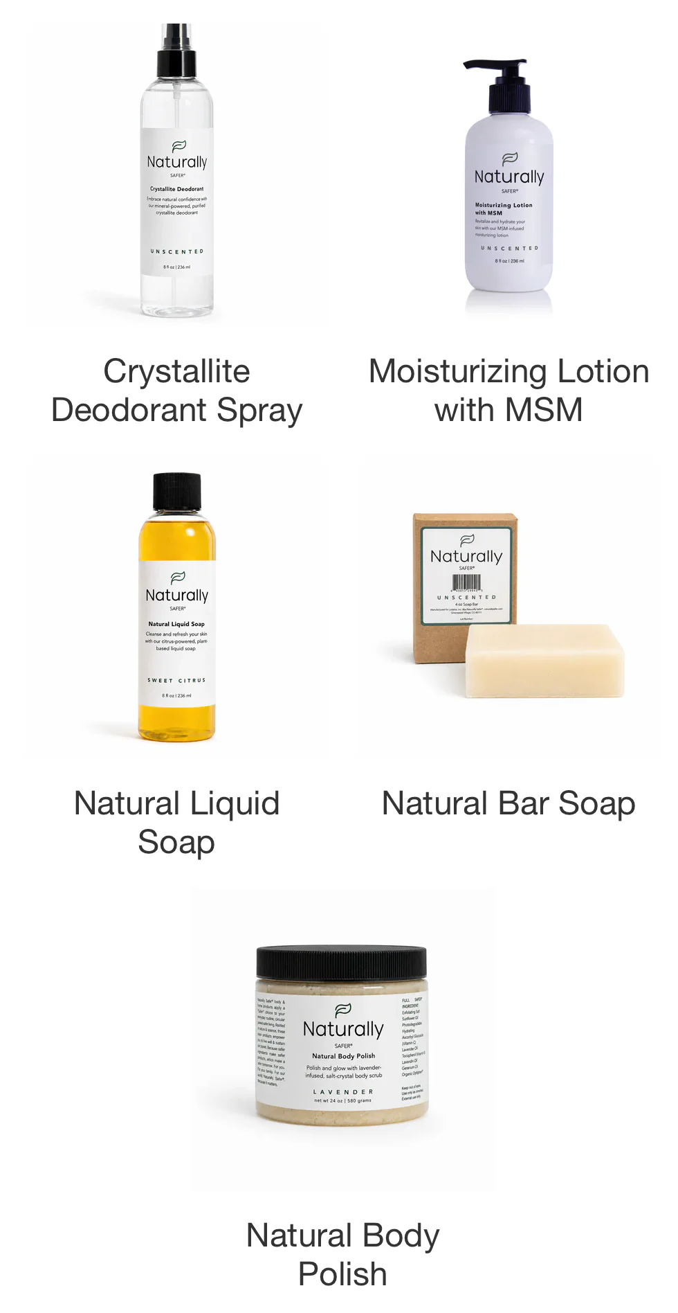 Naturally safer personal care products back in stock