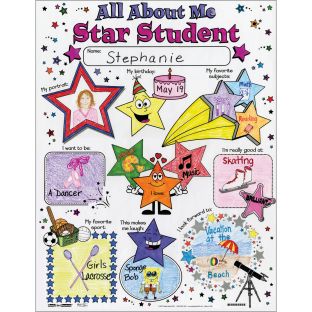 Image of Ready To Decorate All About Me Star Student Posters 24 posters by Really Good Stuff LLC
