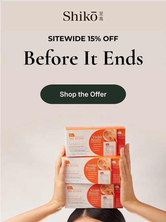Ending Soon: 15% Off Sitewide