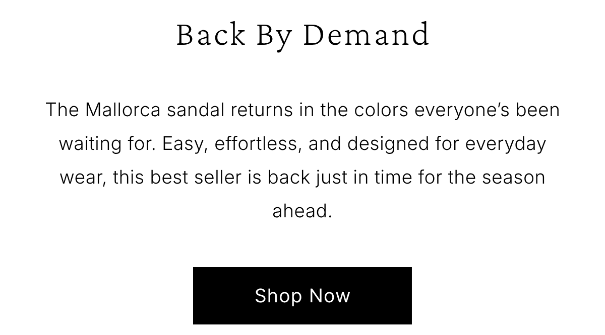 Back By Demand: The Mallorca