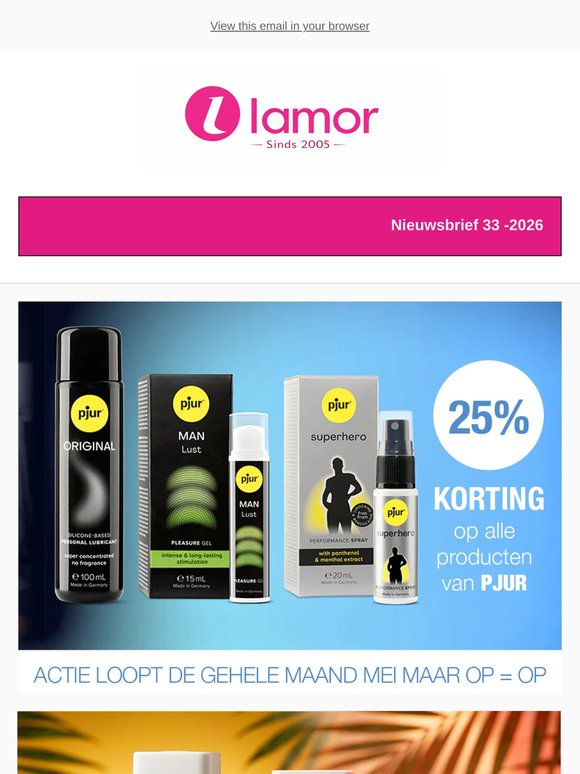 25% korting op alle Pjur producten🌟