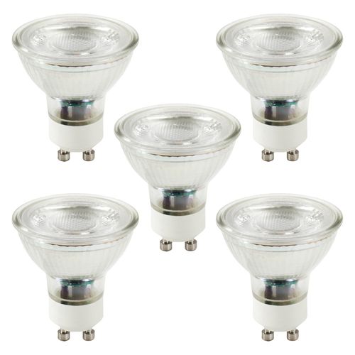 5 Pack of 5W LED GU10 Light Bulbs, Natural White