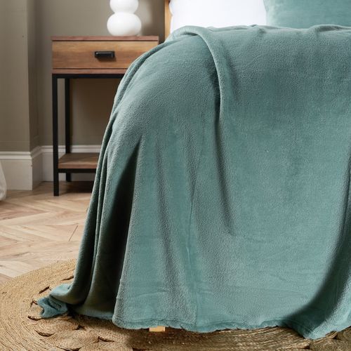 Microfleece Throw, Silt Green