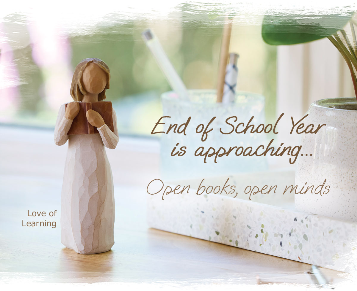 End of School Year is approaching…  Open books, open mind. Love of Learning Figure.