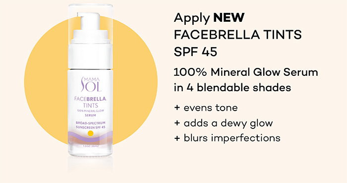 Apply NEW FACEBRELLA TINTS SPF 45