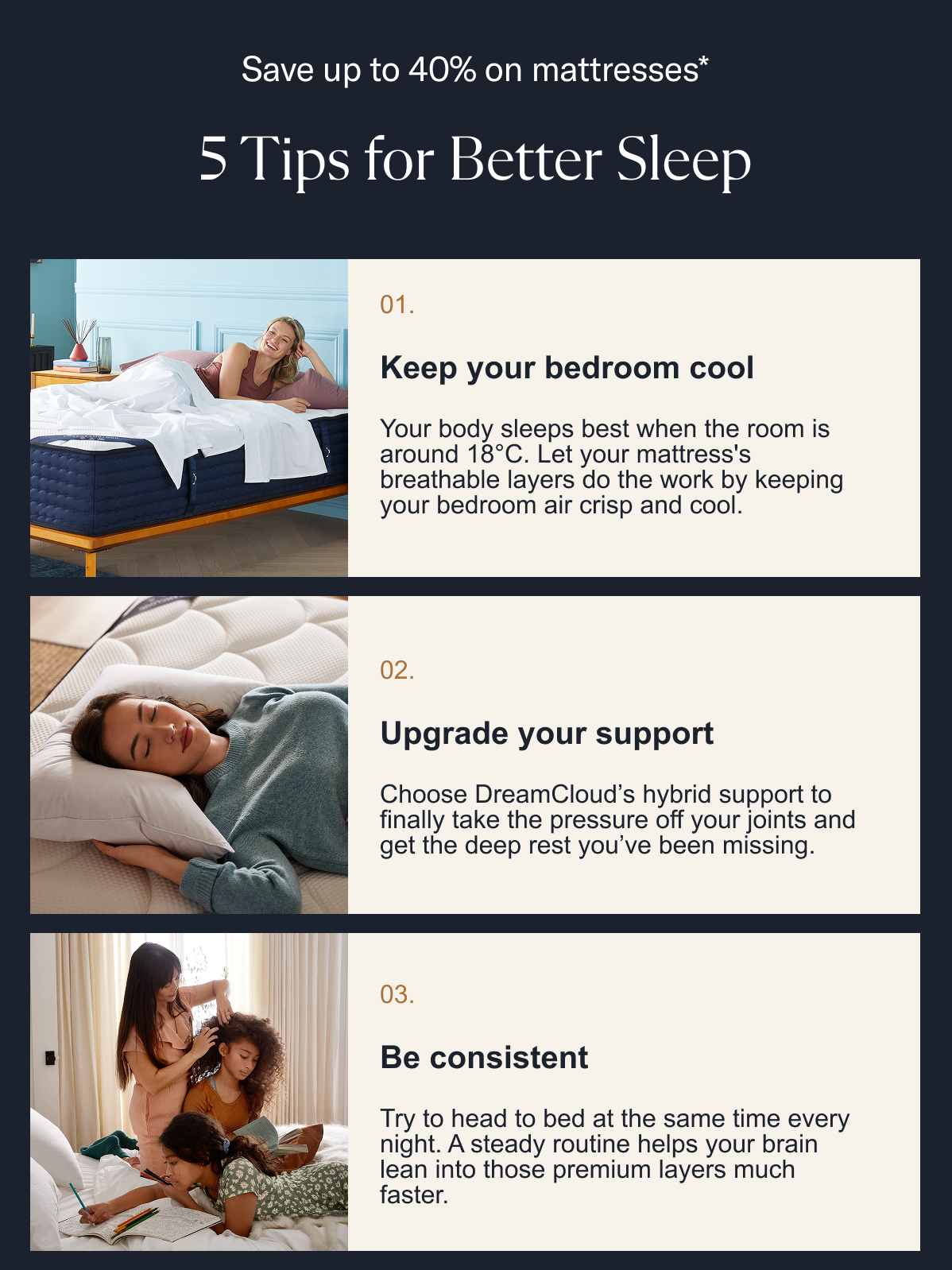 5 tips for better sleep