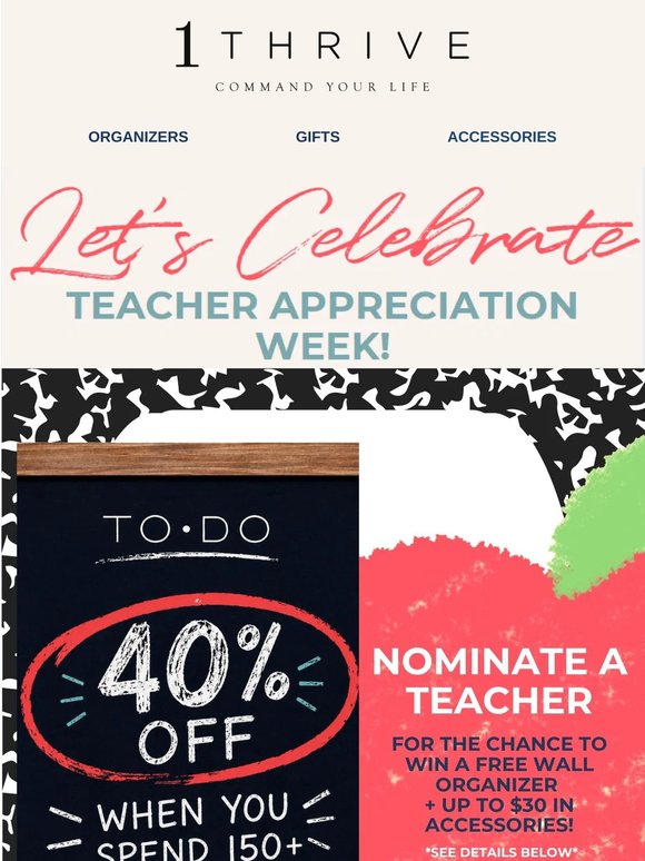 Don’t forget to nominate a teacher 🍎