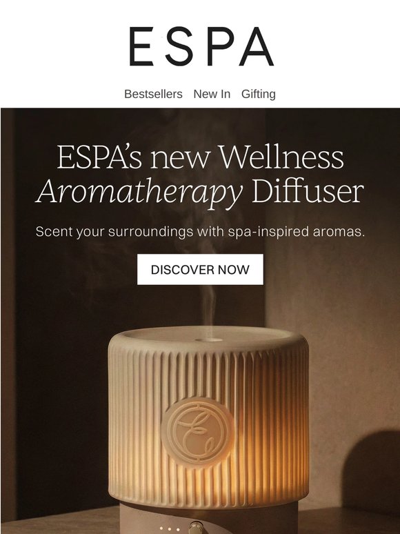 ESPA’s new Wellness Aromatherapy Diffuser