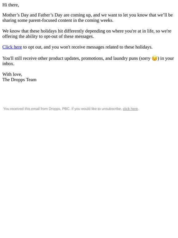 Want To Opt Out of Holiday Messages?