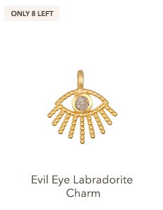 Evil Eye Labradorite Charm