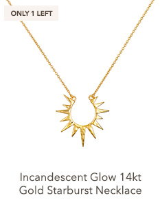 Incandescent Glow 14kt Gold Starburst Necklace