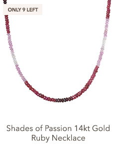 Shades of Passion 14kt Gold Ruby Necklace