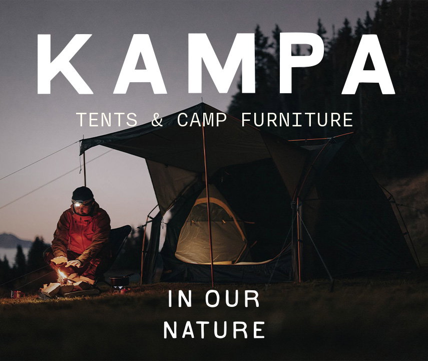 A tent piched in a forrest