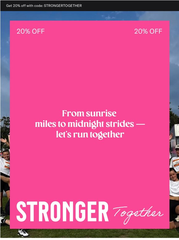 20% off—let’s celebrate running season