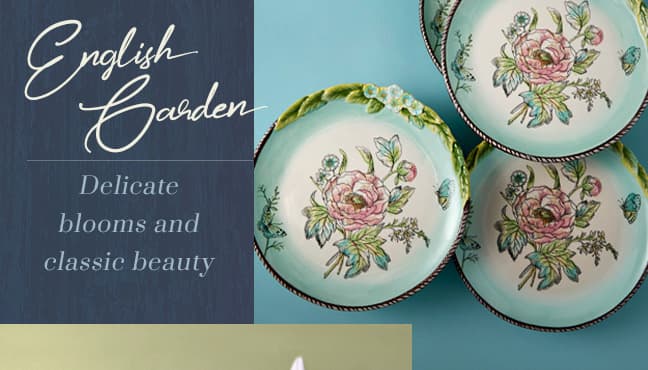 Shop English Garden for delicate blooms and classic beauty