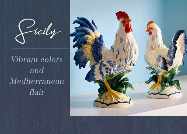Shop Sicily for vibrate colors and Mediterranean flair