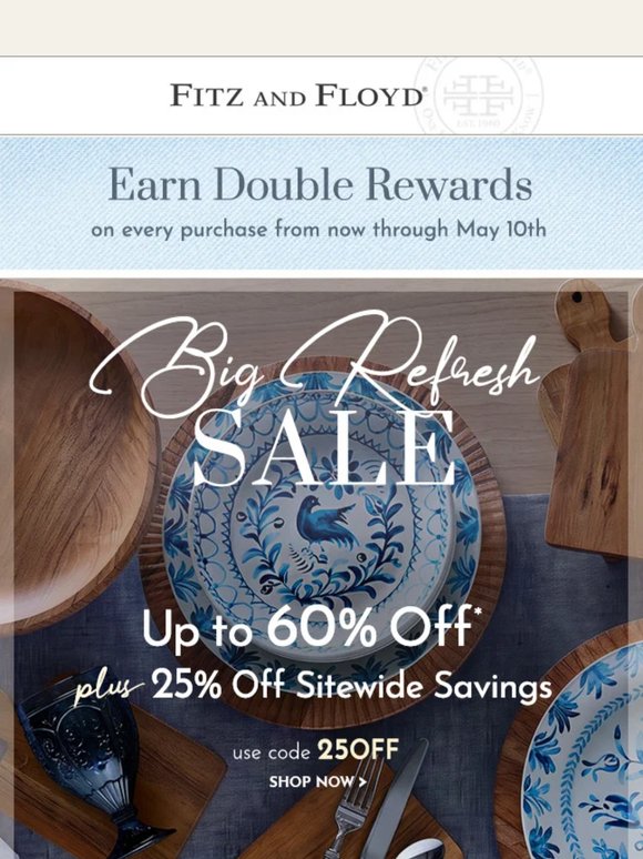Refresh Your Table with Up to 60% Off