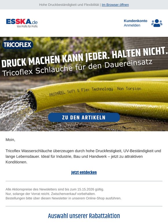 Tricoflex Schläuche & Zubehör im Angebot