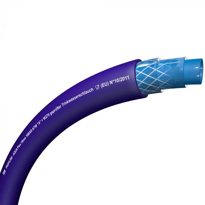 Mehrschichtiger PE-Schlauch Profiline Aqua Plus - für Trinkwasser, Lebensmittel, Getränke - 50m Rolle