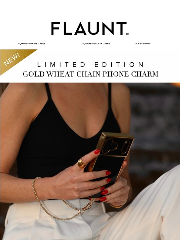 NEW gold phone charm & crossbody just dropped