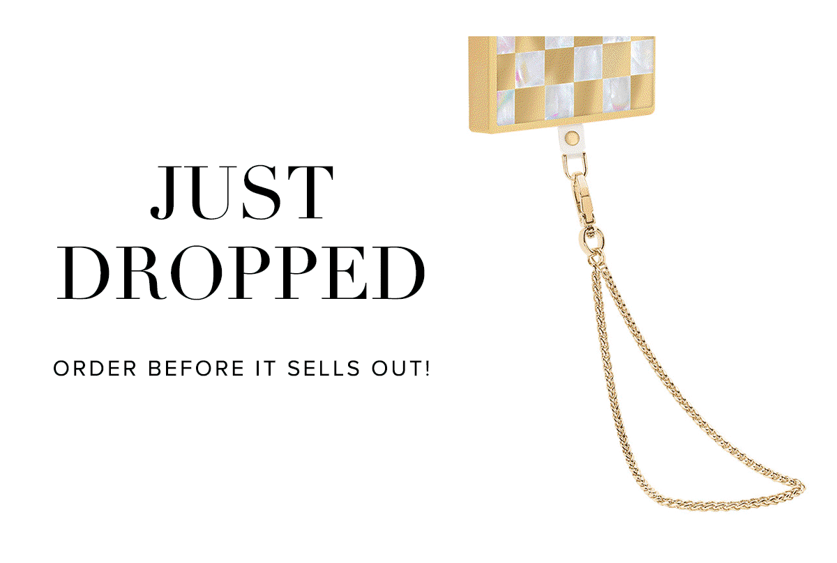 gold wheat chain phone charm