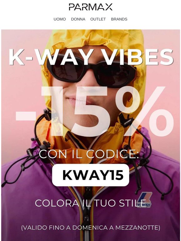 😎 K-way: 15% extra di sconto 🔥