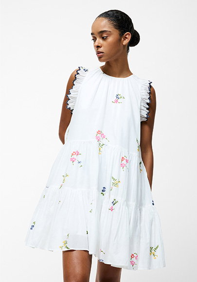 Kirsty Holland Floral Tiered Mini Dress