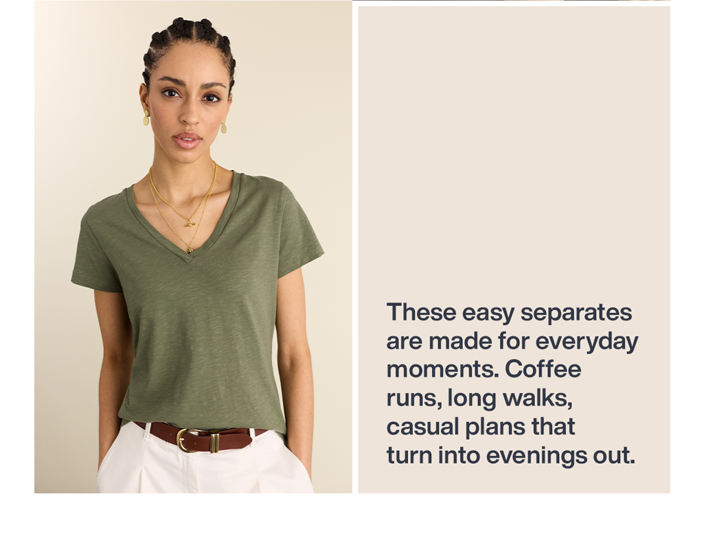 Hanorah Organic V Neck Tee