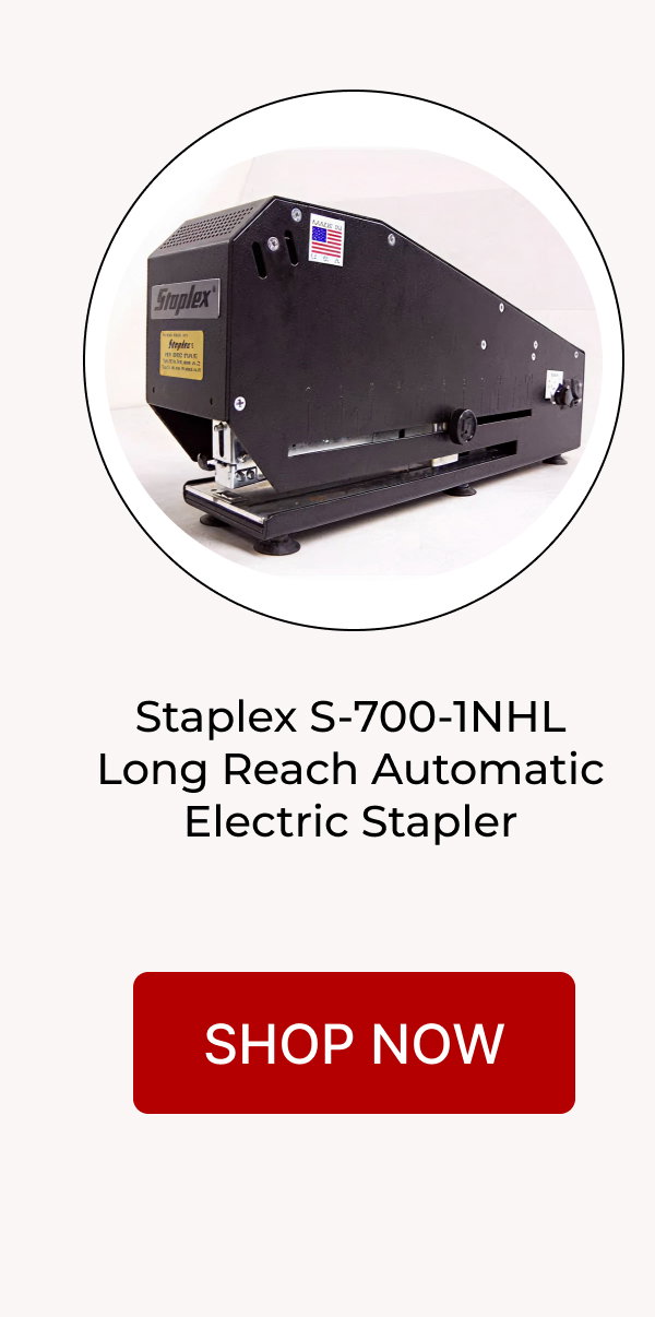 Staplex S-700-1NHL Long Reach Automatic Electric Stapler 