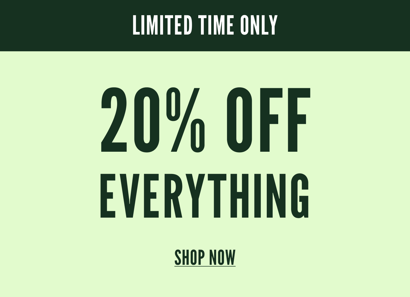 an image of a green sign that says shop now