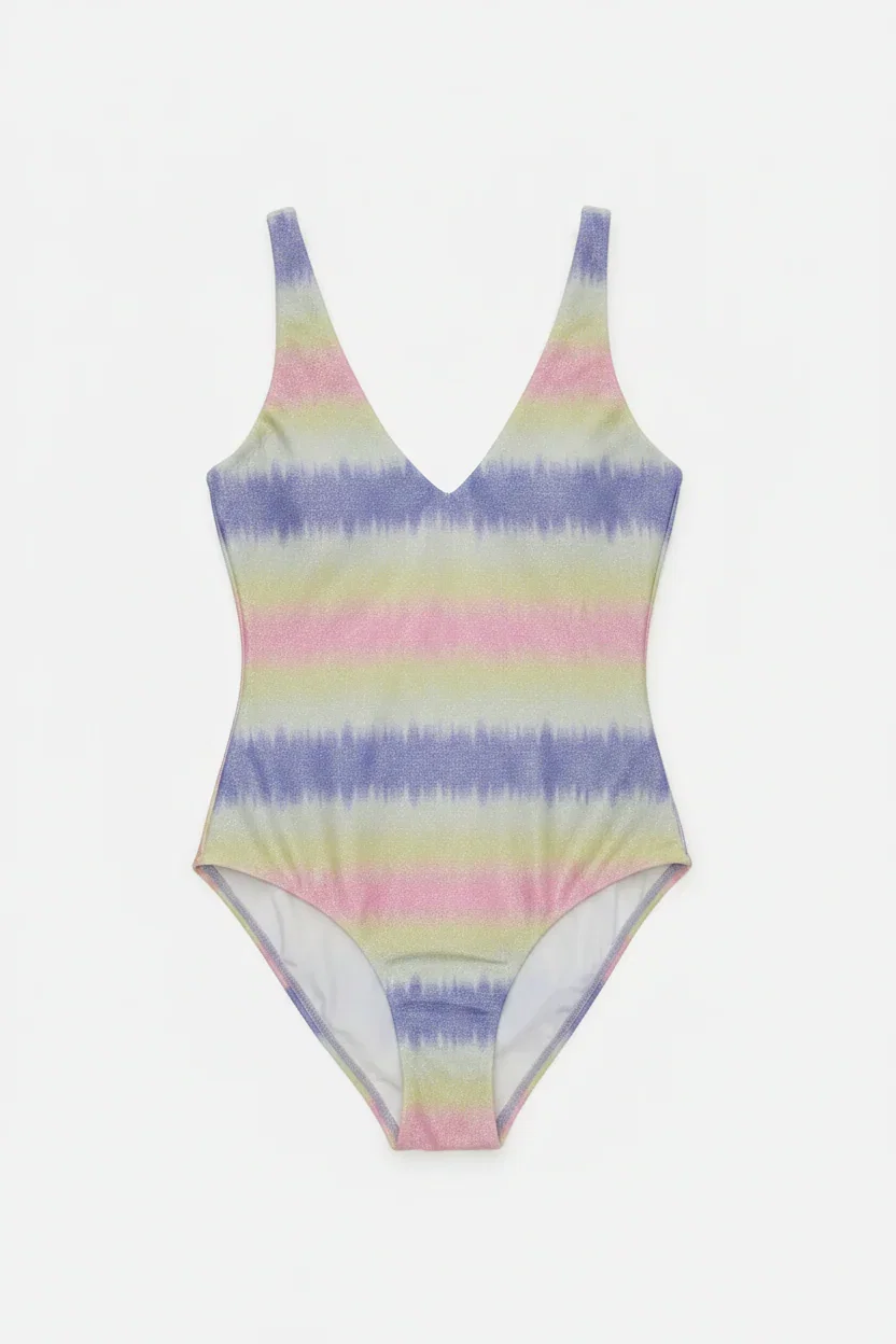 Beach Riot Reese One Piece Cotton Candy Ombre Shine Swimsuit