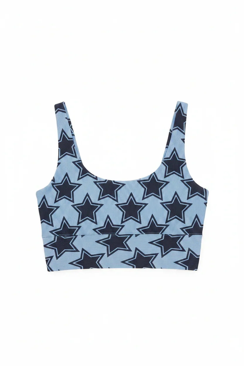 Beach Riot Leah Disco Star Gym Crop Top