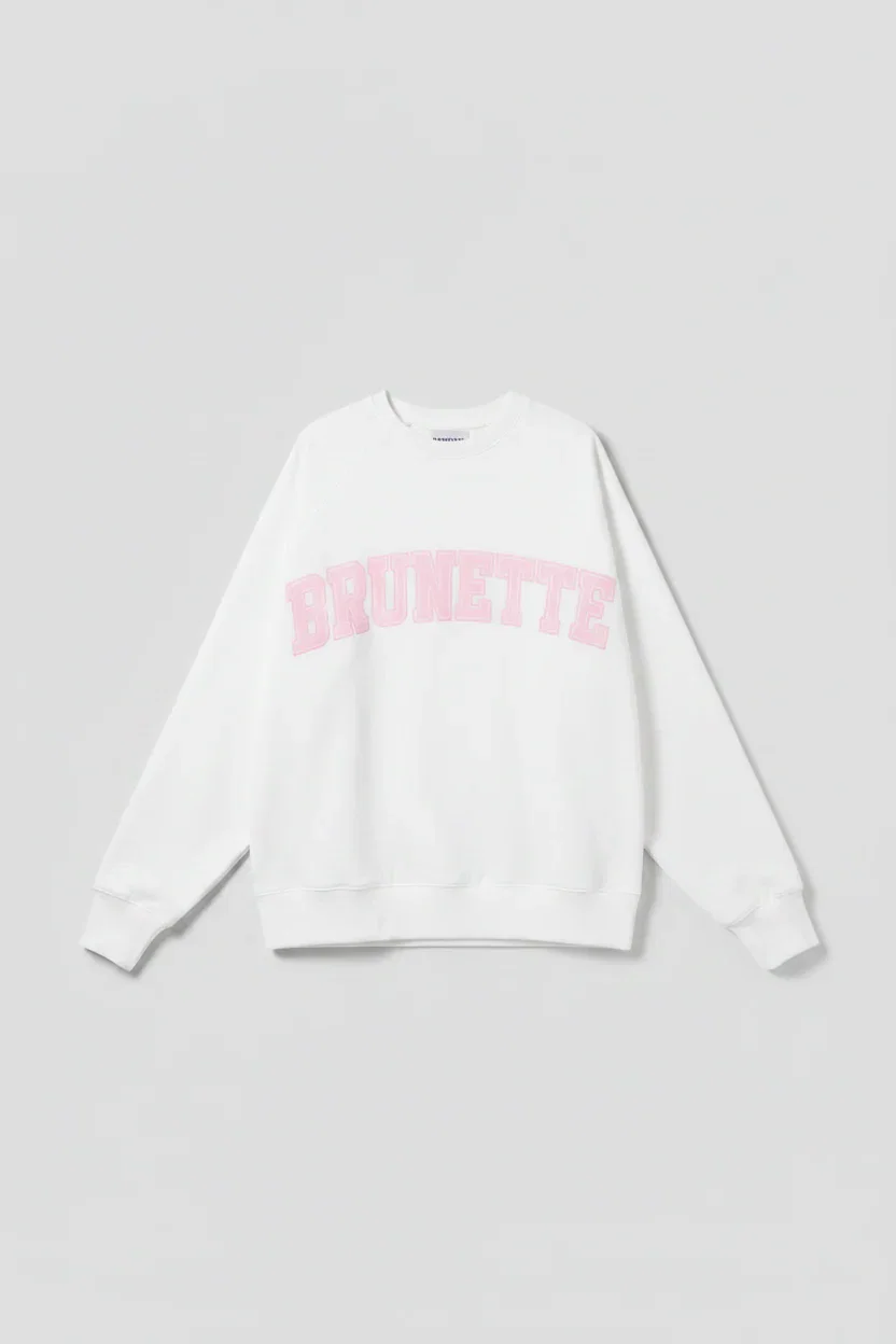 Brunette The Label "Brunette" Varsity Hair Colour Not Your Boyfriend's Crew Sweater