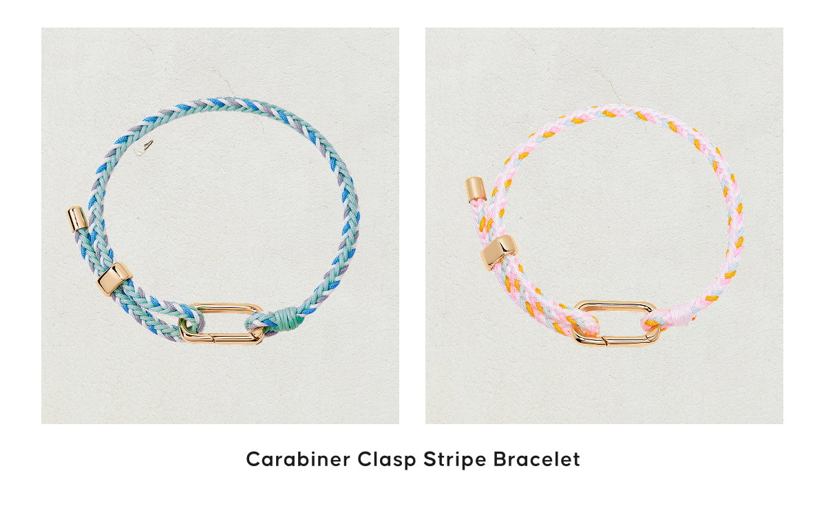 Carabiner Clasp Stripe Bracelet