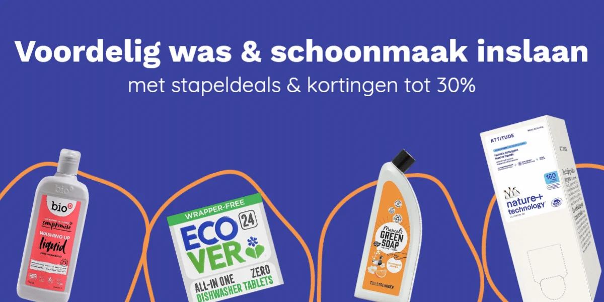 Voordelig was & schoonmaak inslaan - met stapeldeals & kortingen tot 30%