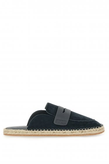Taormina Suede Mules Navy