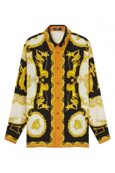 Hall Of Heros Silk Shirt Black