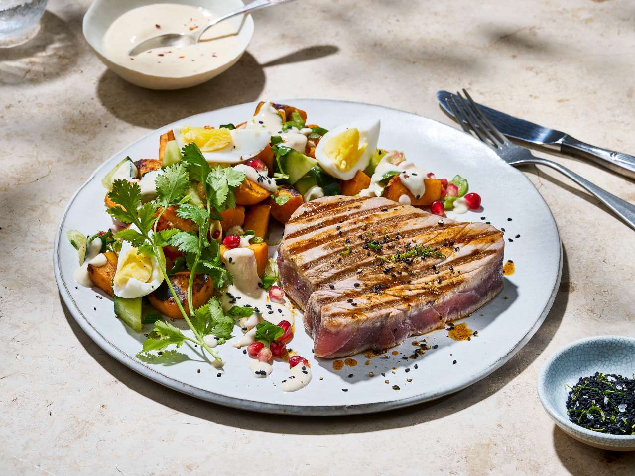  Rezept Thunfischsteak mit Süßkartoffelsalat